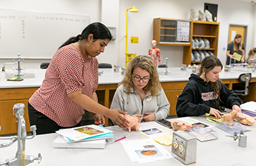 students in biology class