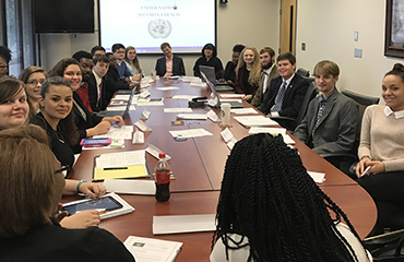 students in mock UN